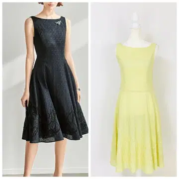 최근 새상품급 FOXEY 폭시 아름다운 자수 드레스 원피스