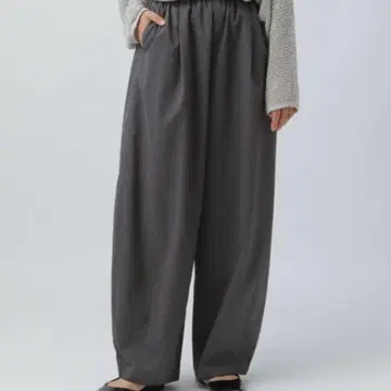 렙심 슬랙스 코쿤 팬츠 차콜 그레이