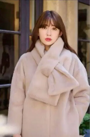 herlipto  폭스 퍼 리버서블 코트 베이지