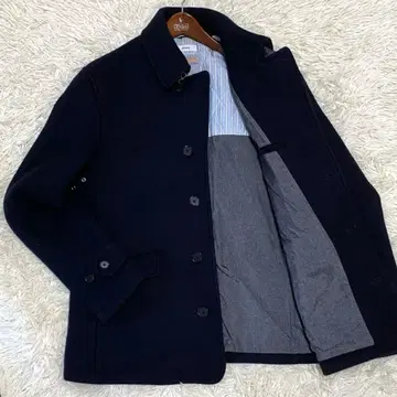 [ 새상품급 ] SHIPS 써모아 멜톤 싱글 피코트 네이비 XL