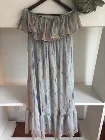 스나이델 튜브탑 프릴 원피스 F