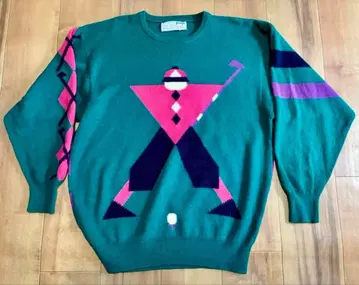 빈티지 스코틀랜드 Pringle 하키 아가일 무늬 스웨터