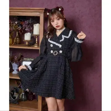 ROJITA 로지타 [ 후루사와 리사 착용 ] 트위드 테일러드 원피스