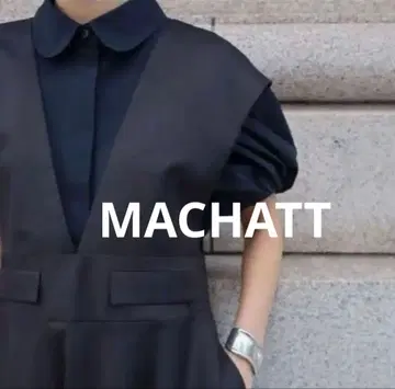 택 포함 새상품 MACHATT 마챗 V 오버롤 스커트 원피스