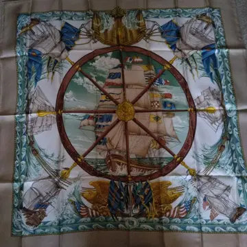 실크 스카프 배와  디자인