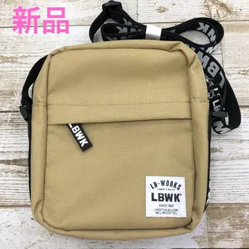 LIBERTY WALK 숄더백 베이지 프린트 로고 포켓