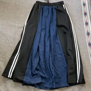 patterntorso 블랙/데님 롱 스커트 원사이즈