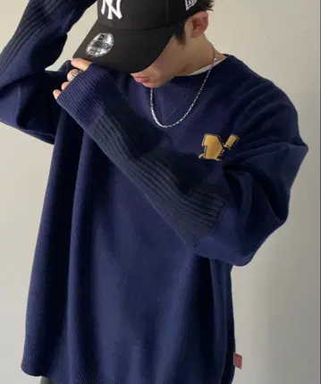 [ 자바 콜라보 ] W 자카드 엘보 패치 풀오버