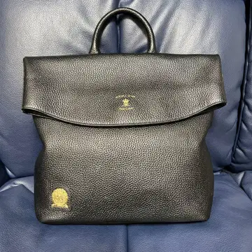 ADMJ 블랙 가죽 백팩