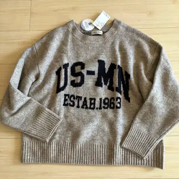 SM2 사만사 로고 니트 로고 자카드 니트 스웨터 칼리지 새상품