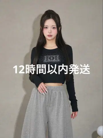 다리치 샤이니 DD 로고 컴팩트 롱 티셔츠