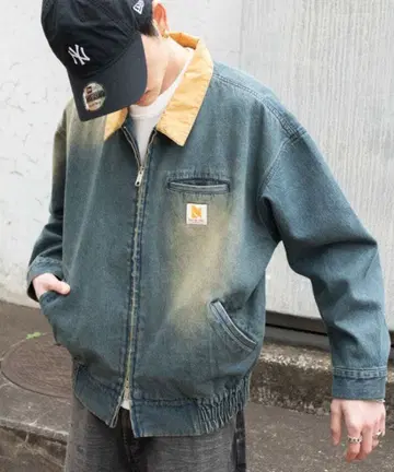 WEGO 워커즈 W 지퍼 데님 블루종