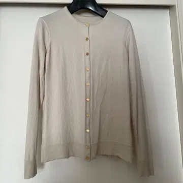 드 클래스 베이지 100% 울 가디건 38 plage