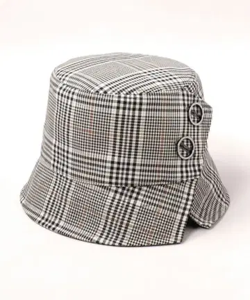 체크 무늬 버킷 햇 C44