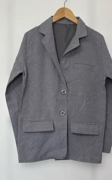 그레이 테일러드 자켓 얇은 원단