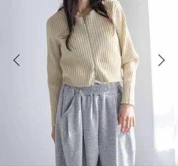 [새상품급] LOWRYS FARM 더블 지퍼 크롭 가디건