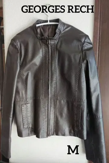 GEORGES RECH 다크 브라운 가죽 자켓 M