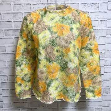 미사용품 [ TOMATSU BOUTIQUE ] 꽃무늬 니트 상의