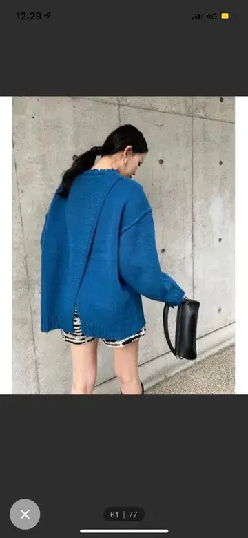 SLY 백 오픈 오버 사이즈 니트