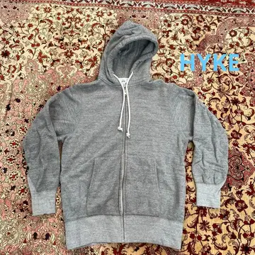 HYKE 그레이 풀 집업 후드티 사이즈 2