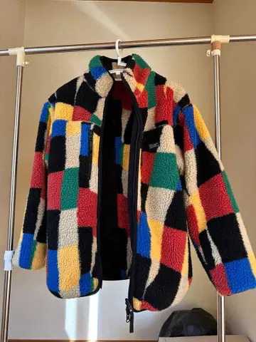 F.A.T 멀티 컬러 보아 플리스 자켓 리버서블