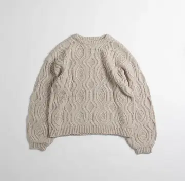 MUHET 케이블 니트 M 사이즈 아이보리