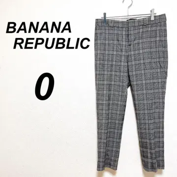 바나나리퍼블릭 체크 무늬 테이퍼드 팬츠 0 오피스 출퇴근 고급