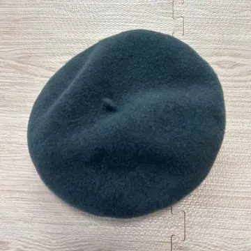 울 100% 다크 그린 베레모