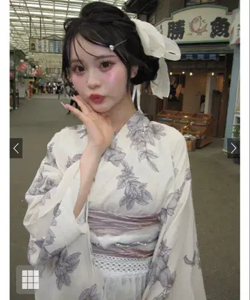 GRL 유카타 + 장식 오비 포함