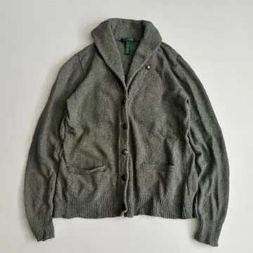 로렌 랄프 로렌 실크 울 니트 가디건 XL 그린 계열