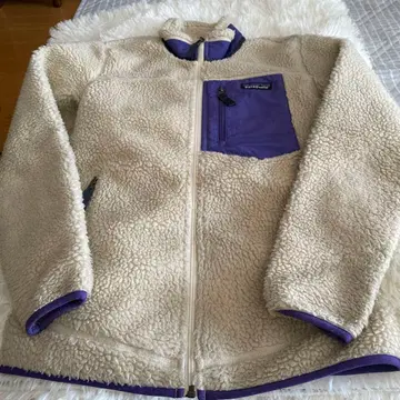 patagonia 플리스 자켓 여성용 XS 크림 퍼플