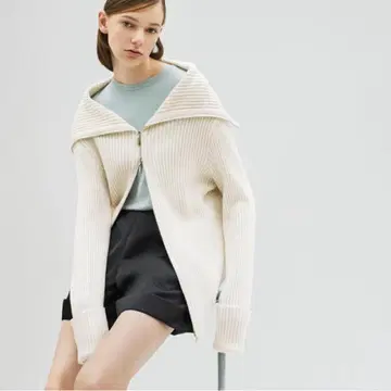 FOXEY W 집업 가디건 블랙