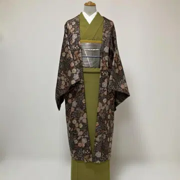 No.2797 미사용 시리즈 순수 실크 츠지가하나 긴 겉옷 단의 새상품급