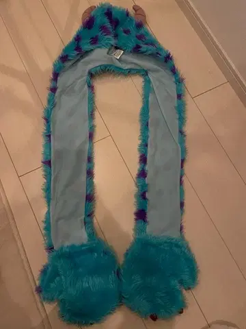 몬스터 캡 장갑 포함 스카이블루 보라색