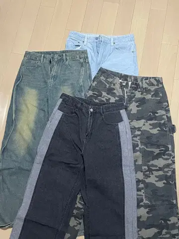 데님 팬츠 세트 4점 H&M SHEIN