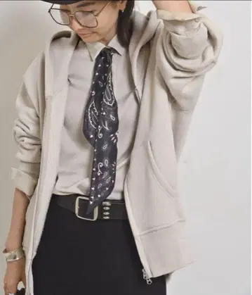 [ AMERICANA/아메리카나 ] WIDE FULLZIP HOODIE