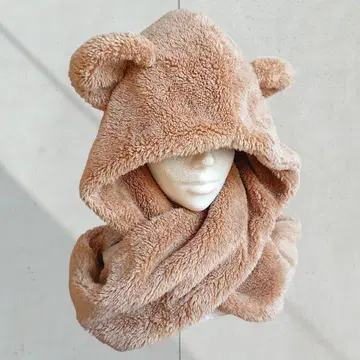 더피 곰 귀 후드 부착 머플러 도쿄디즈니씨 한정판