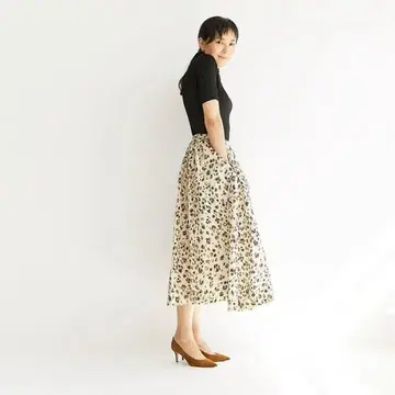 신메 SINME 레오파드 프린트 스커트