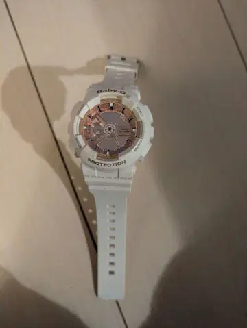 Baby-G 화이트 아날로그 디지털 시계