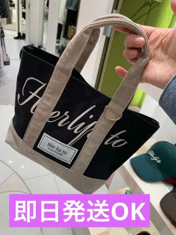 미사용 새상품 herlipto mini tote 루미네 토트백 블랙