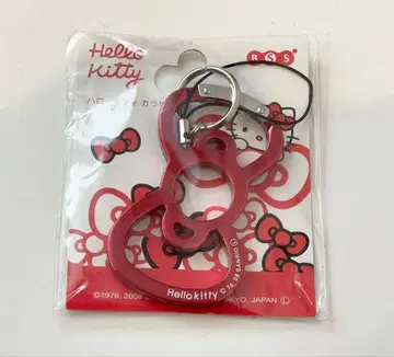 헬로키티 카라비너 포함 스트랩 리본