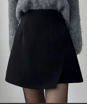 Louere 이너 팬츠 부착 랩 스타일 미니 스커트 M 사이즈