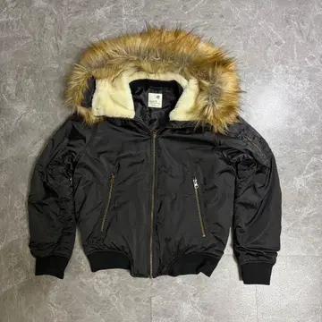 y2k 00s archive 플라이트 자켓 퍼 블랙 n2b