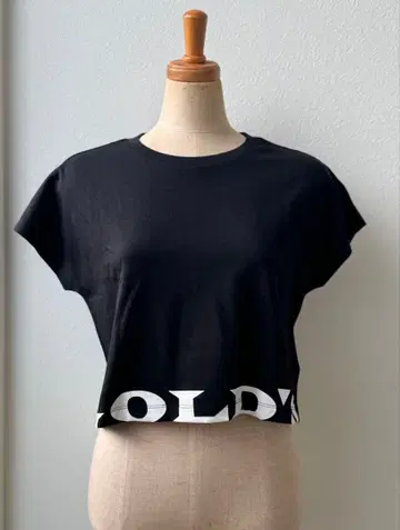 해외 별주 GOLD'S GYM 크롭 T셔츠 블랙