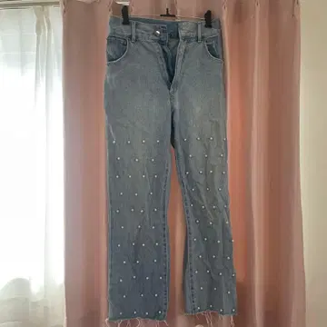 chico 펄 장식 데님