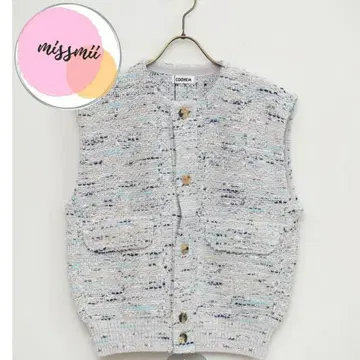 COOHEM KASURI TWEED 코헤인 트위드 베스트 일본제
