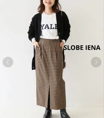 SLOBE IENA 슬로브 이에나 롱 스커트 깅엄 체크 38