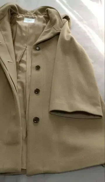 STUDIOUS A라인 빅 후드 코트 카멜 모 100% 일본제