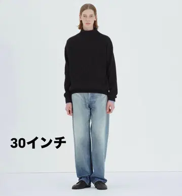 AURALEE SELVEDGE FADED HEAVY WIDE PANTS