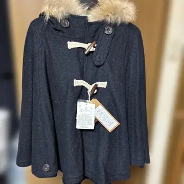 [ 새상품 ] 퍼 달린 판초